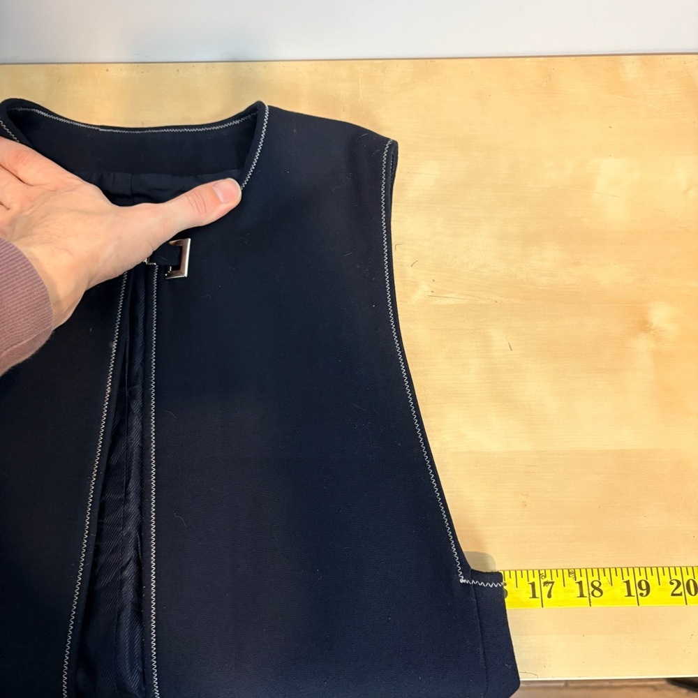 Zara Vest with navy with White Piping - Picture 11 of 13